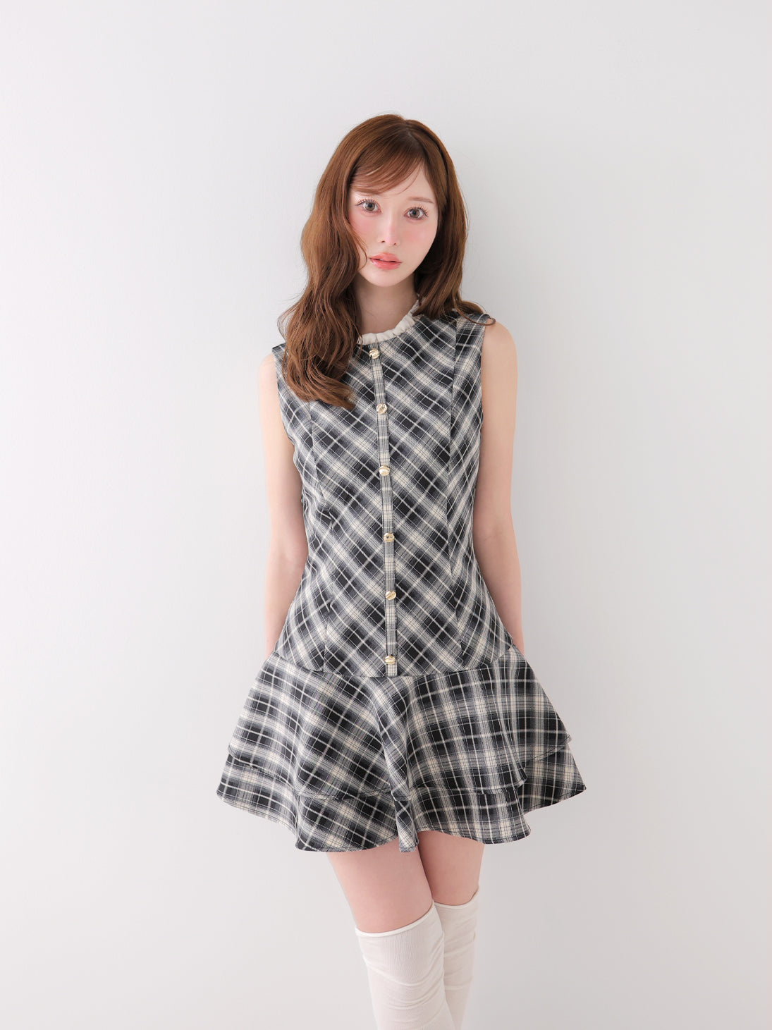 model：162cm　(size：F　color：Black)