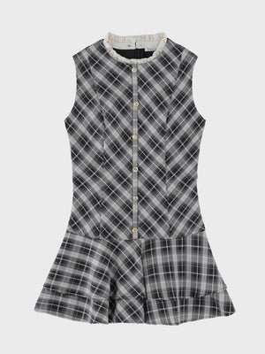 Classic mood check mini onepiece(eme10855)