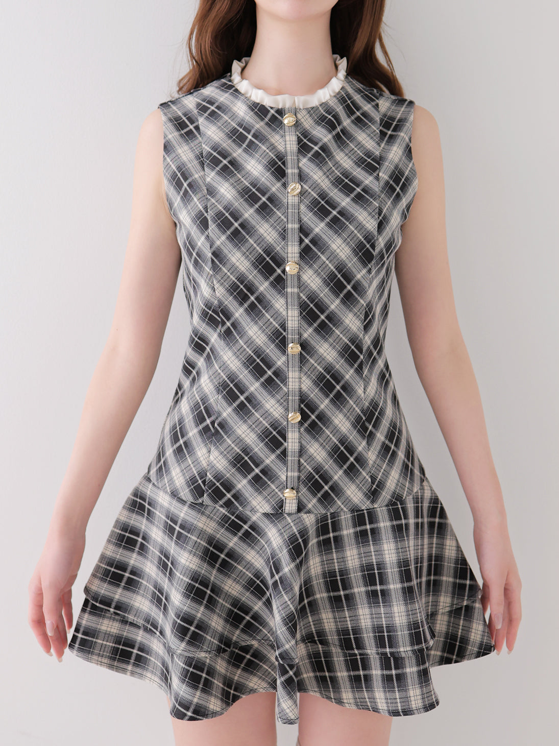 model：162cm　(size：F　color：Black)