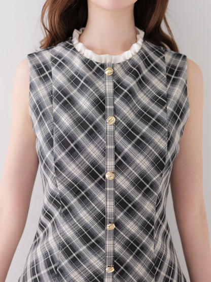 Classic mood check mini onepiece(eme10855)