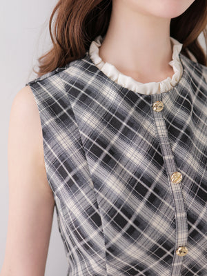 Classic mood check mini onepiece(eme10855)