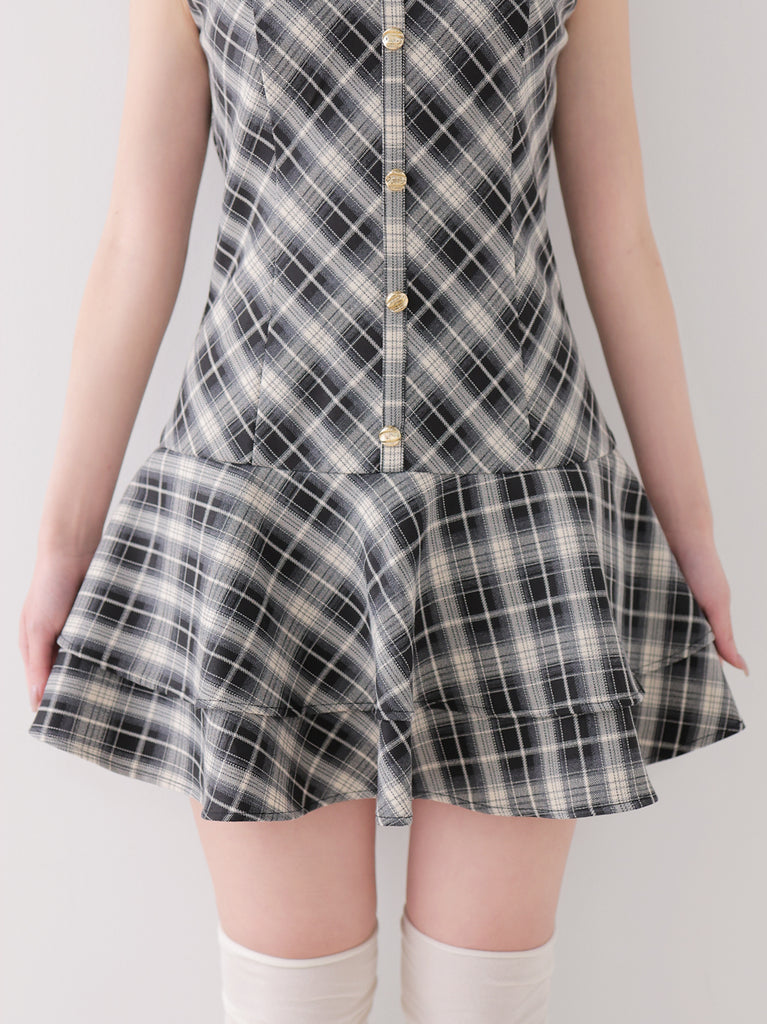 Classic mood check mini onepiece(eme10855)