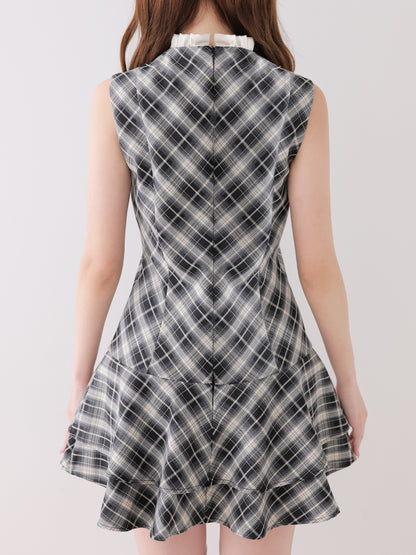 Classic mood check mini onepiece(eme10855)