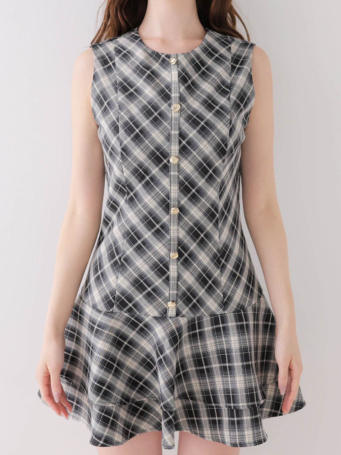 Classic mood check mini onepiece(eme10855)
