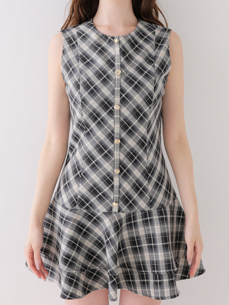 Classic mood check mini onepiece(eme10855)