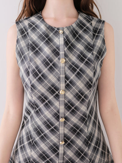 Classic mood check mini onepiece(eme10855)