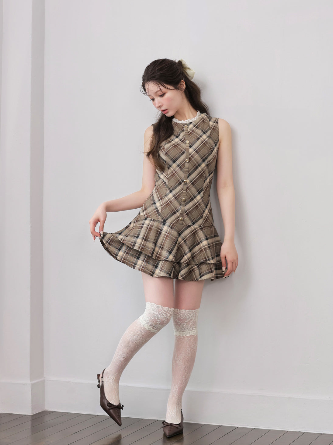 Classic mood check mini onepiece(eme10855) – M me eme
