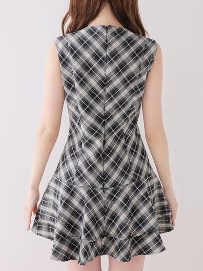 Classic mood check mini onepiece(eme10855)