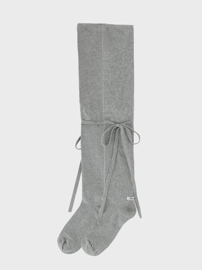 Twin ribbon knee high socks(eme10857)