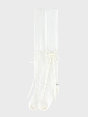 Twin ribbon knee high socks(eme10857)