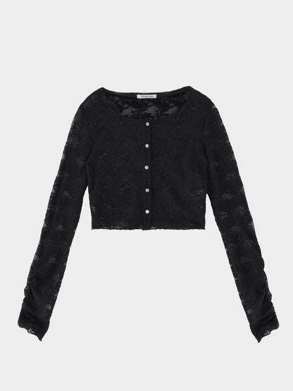 Classical lace bolero cardigan(eme10858)