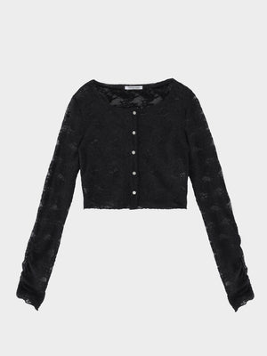 Classical lace bolero cardigan(eme10858)