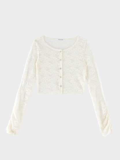 Classical lace bolero cardigan(eme10858)