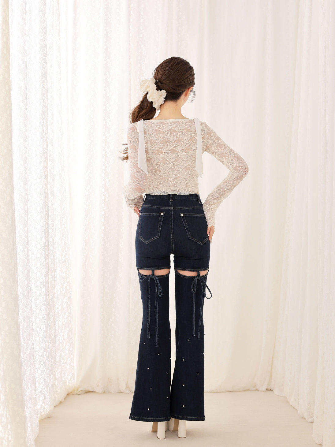 model：160cm　(size：S　color：Navy)