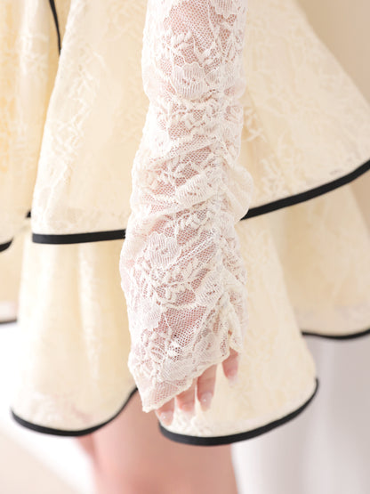 Classical lace bolero cardigan(eme10858)