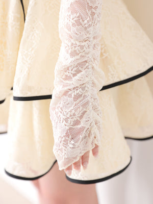 Classical lace bolero cardigan(eme10858)