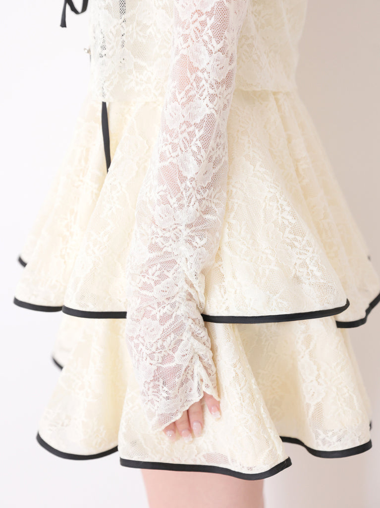 Classical lace bolero cardigan(eme10858)