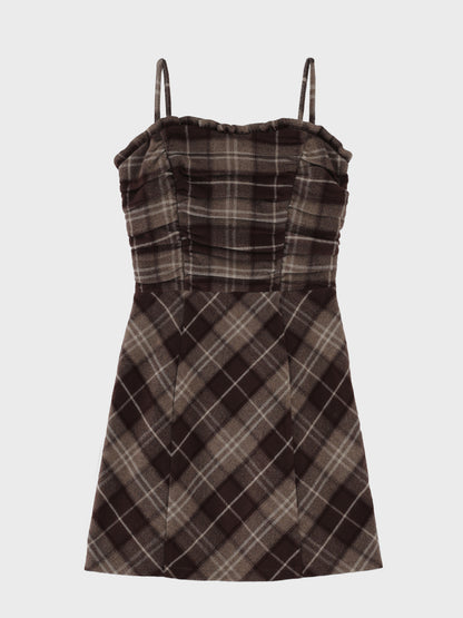 Urban check cami onepiece(eme10862)