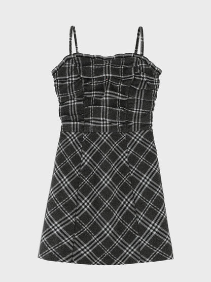 Urban check cami onepiece(eme10862)
