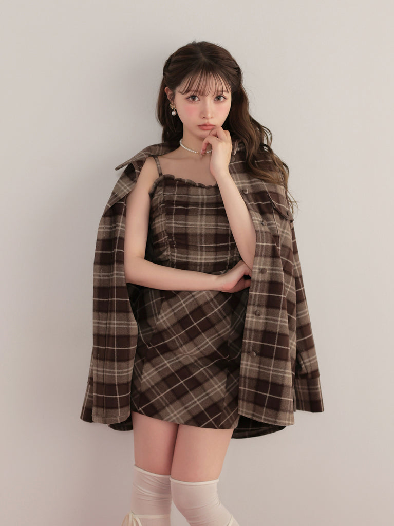 model：160cm　(size：F　color：Brown)