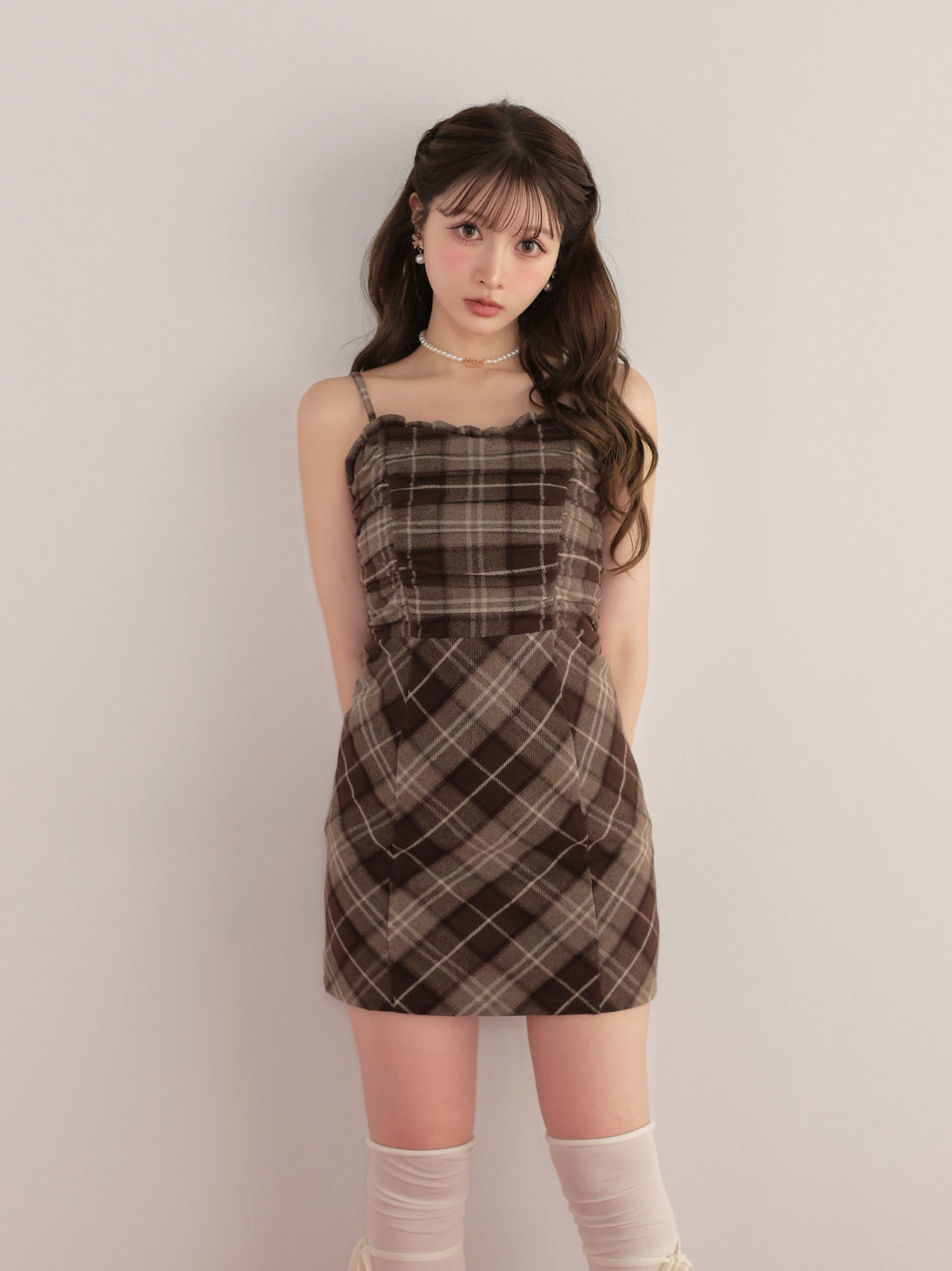 model：160cm　(size：F　color：Brown)