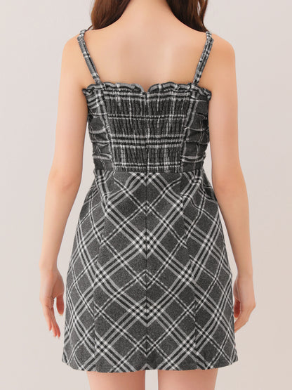Urban check cami onepiece(eme10862)