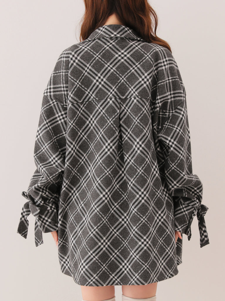 Urban check shirt outer(eme10863)