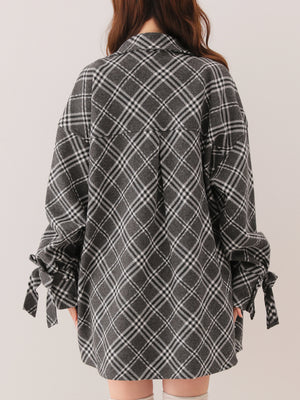 Urban check shirt outer(eme10863)