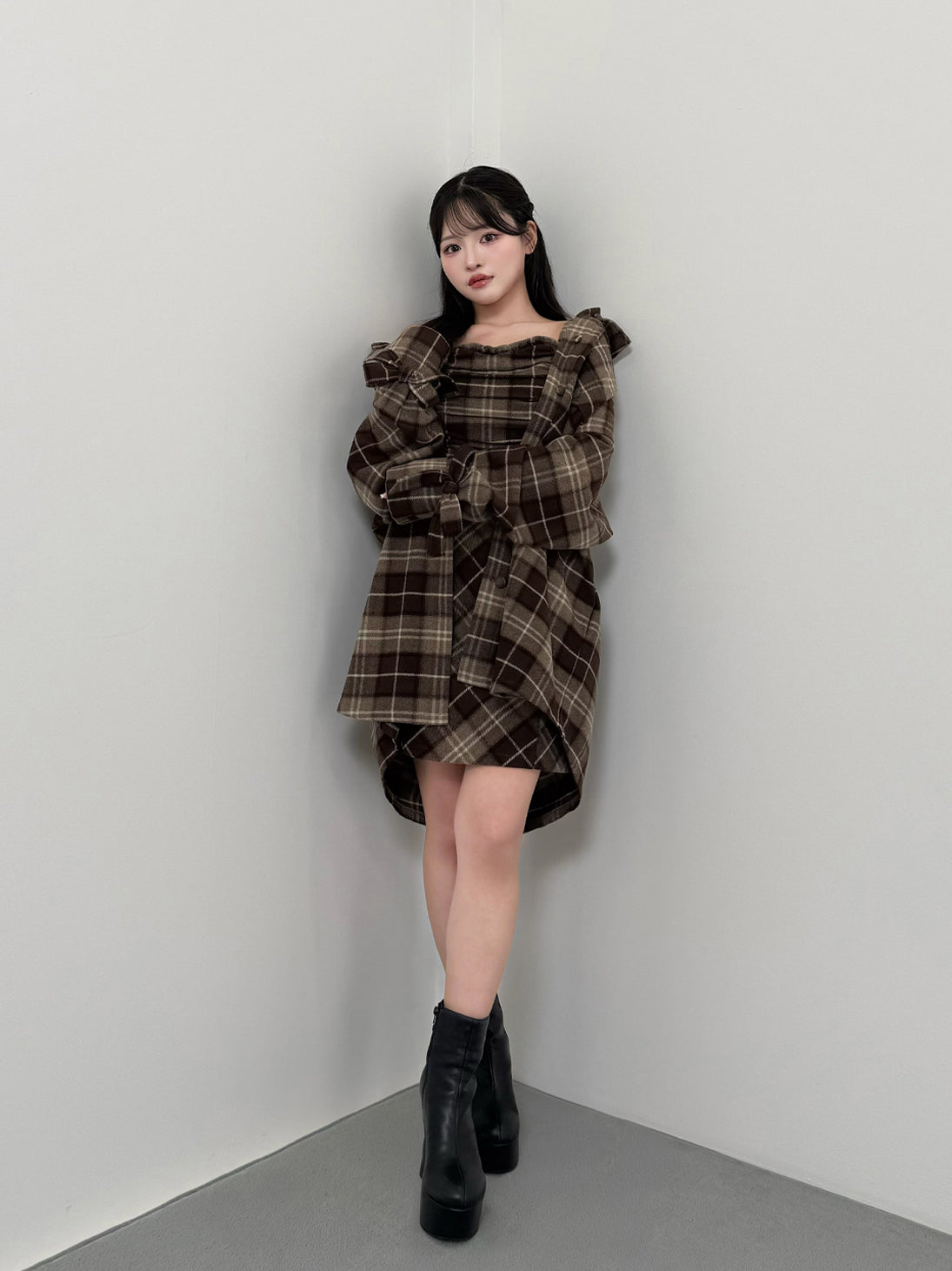 model：150cm　(size：F　color：Brown)