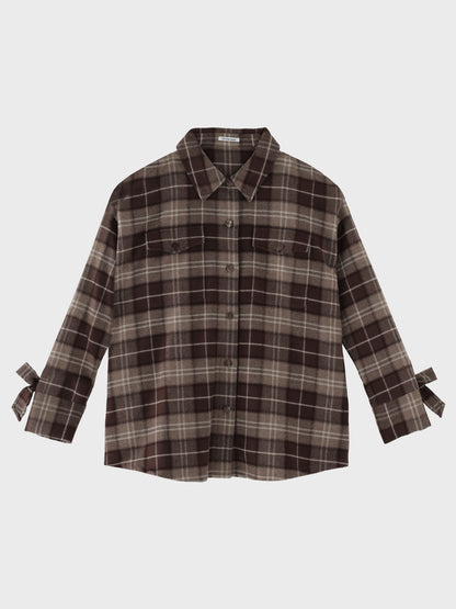 Urban check shirt outer(eme10863)