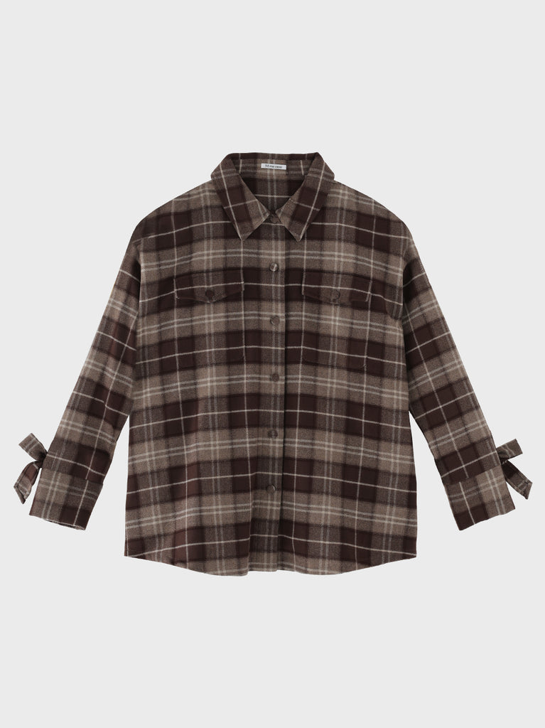 Urban check shirt outer(eme10863)