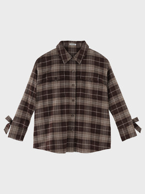 Urban check shirt outer(eme10863)