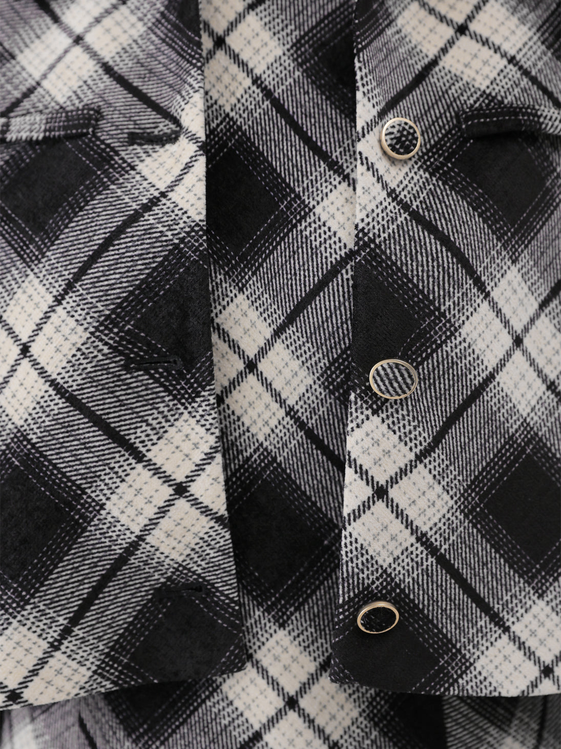 Check shirt collar cropped jacket(eme10865)