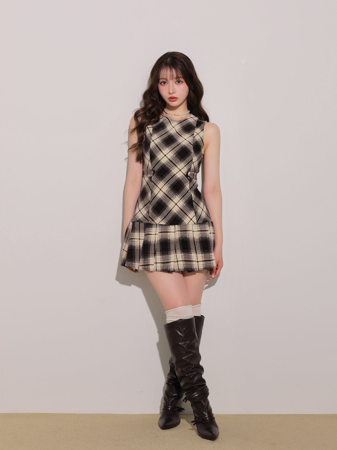 model：160cm　(size：F　color：Brown)