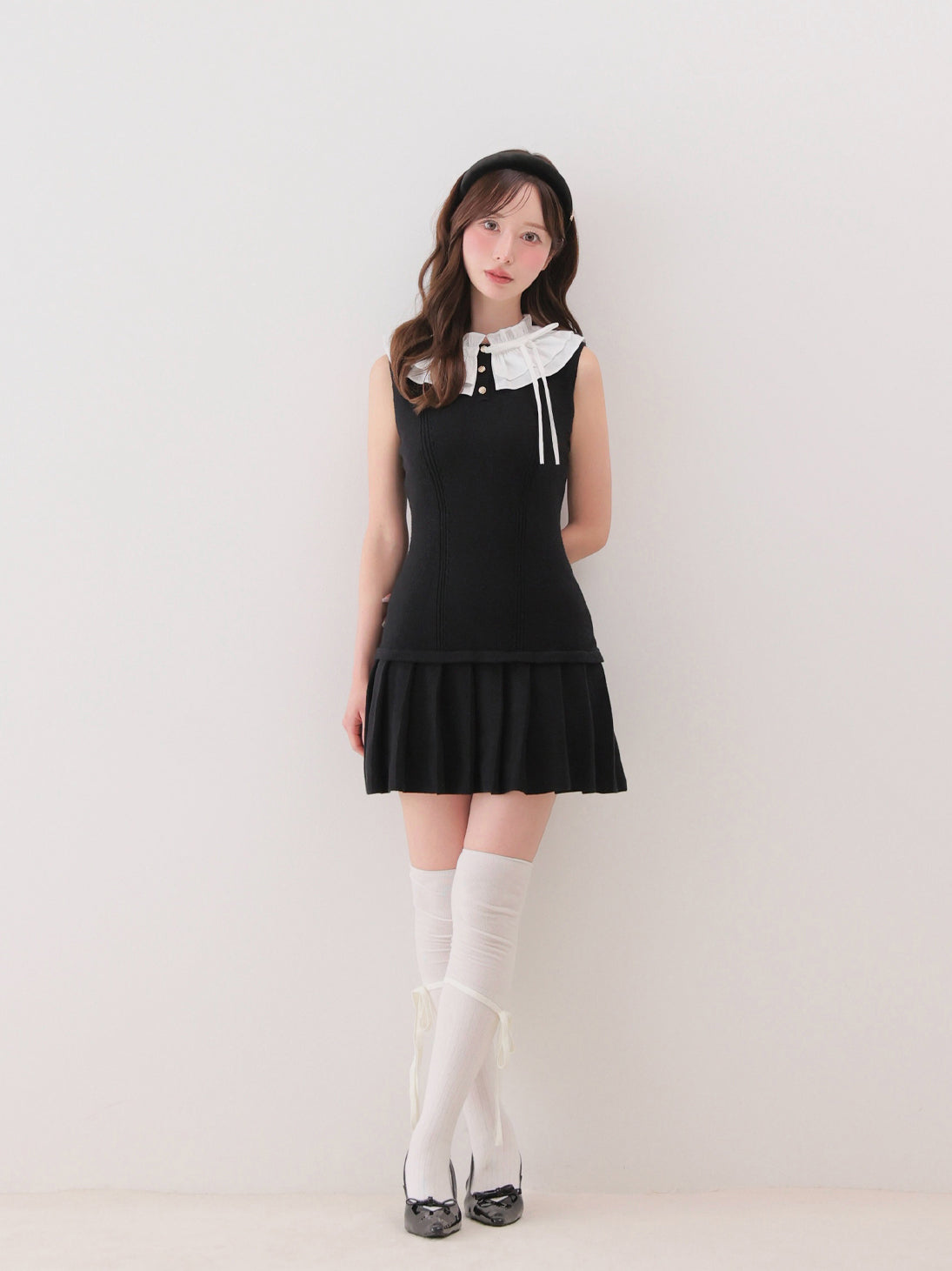 model：162cm　(size：F　color：Black)