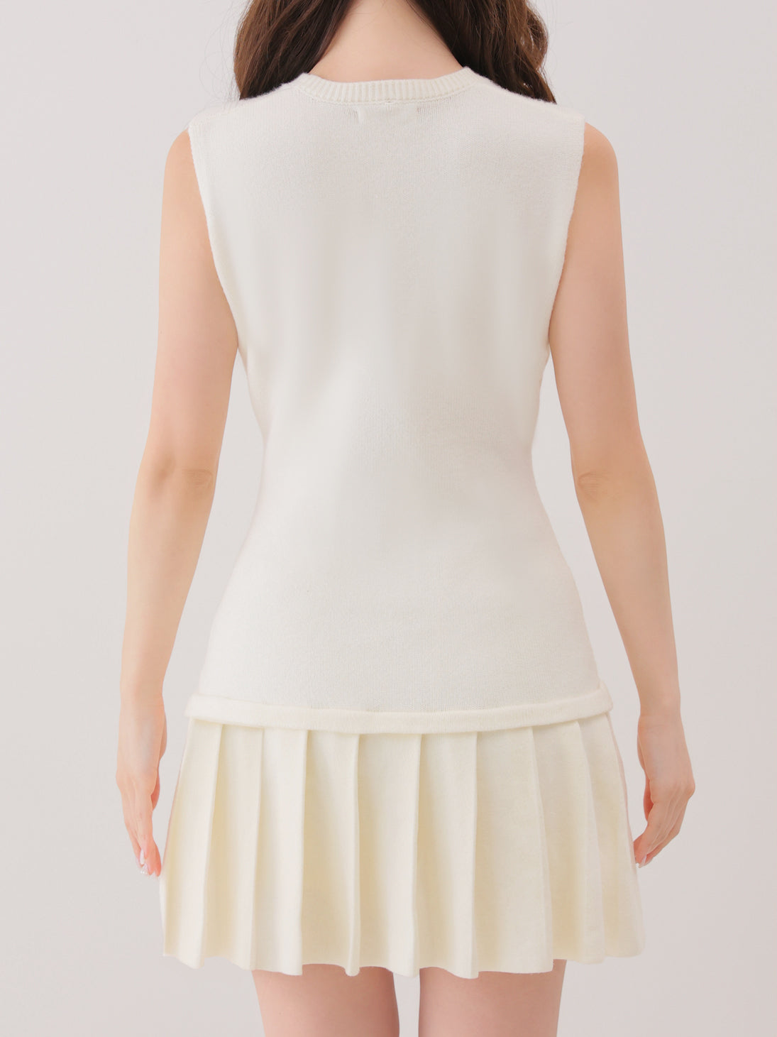 Pre Order】Frill collar ribbon rib mini onepiece(eme10868) – M me eme
