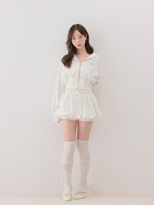 model：162cm　(size：F　color：White)