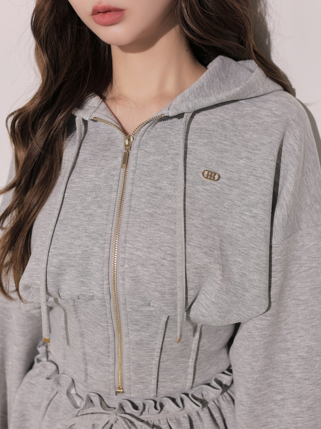 model：160cm　(size：F　color：Gray)