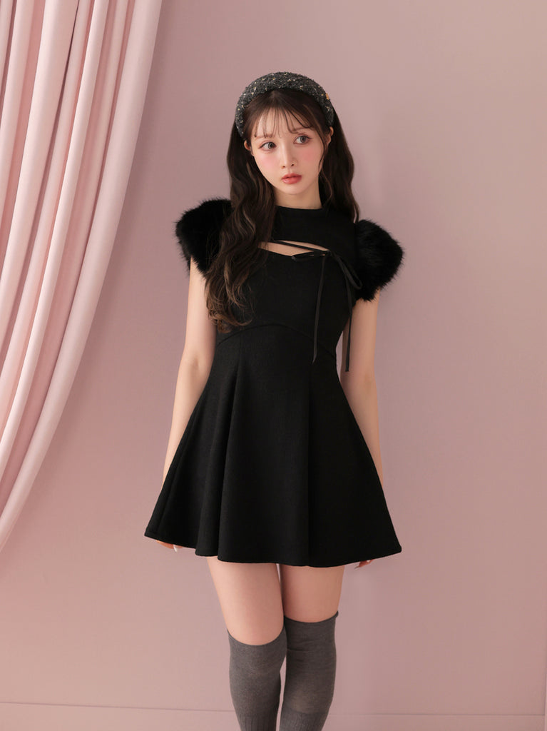 model：160cm　(size：F　color：Black)