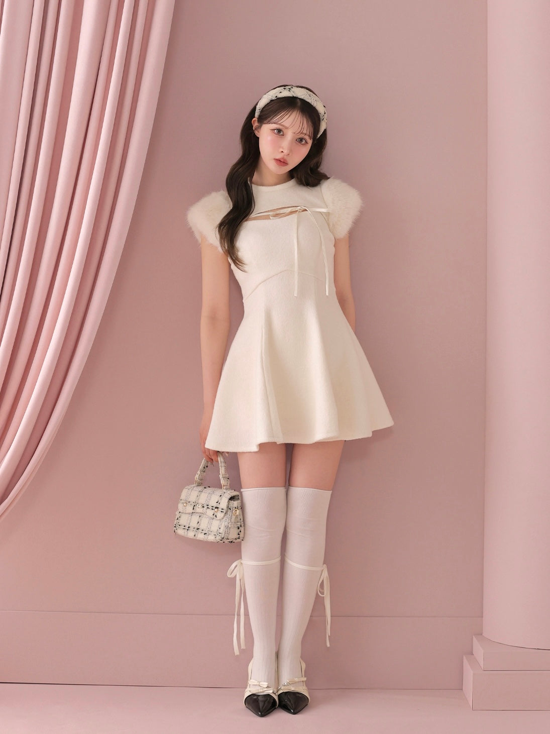 model：160cm　(size：F　color：Ivory)