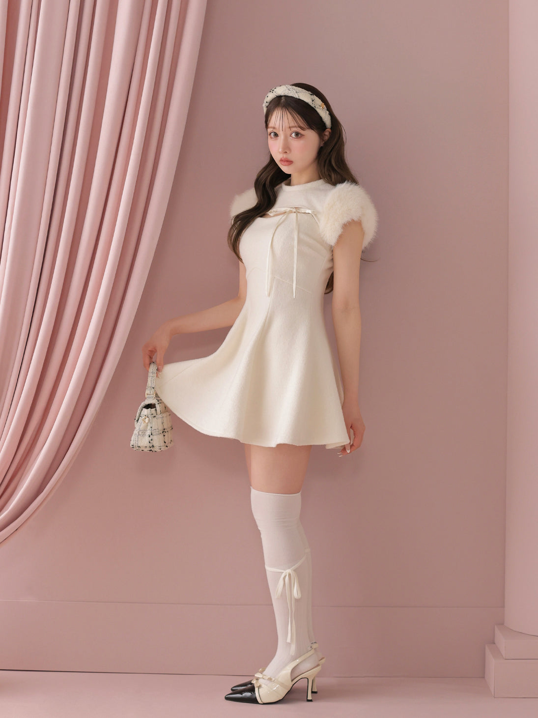 model：160cm　(size：F　color：Ivory)