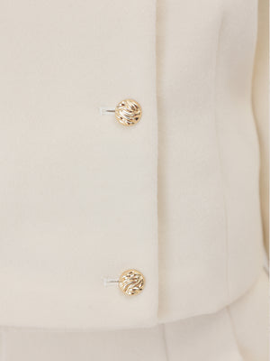 【Pre Order】Noble bicolor ribbon melton jacket(eme10871)