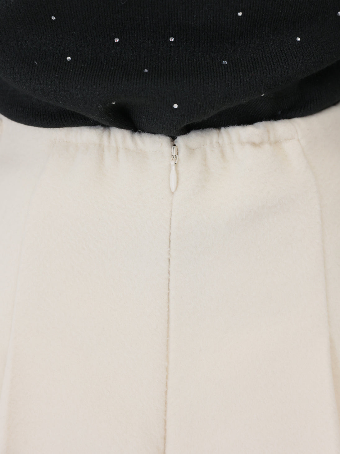 Layered pleats melton skirt(eme10872)