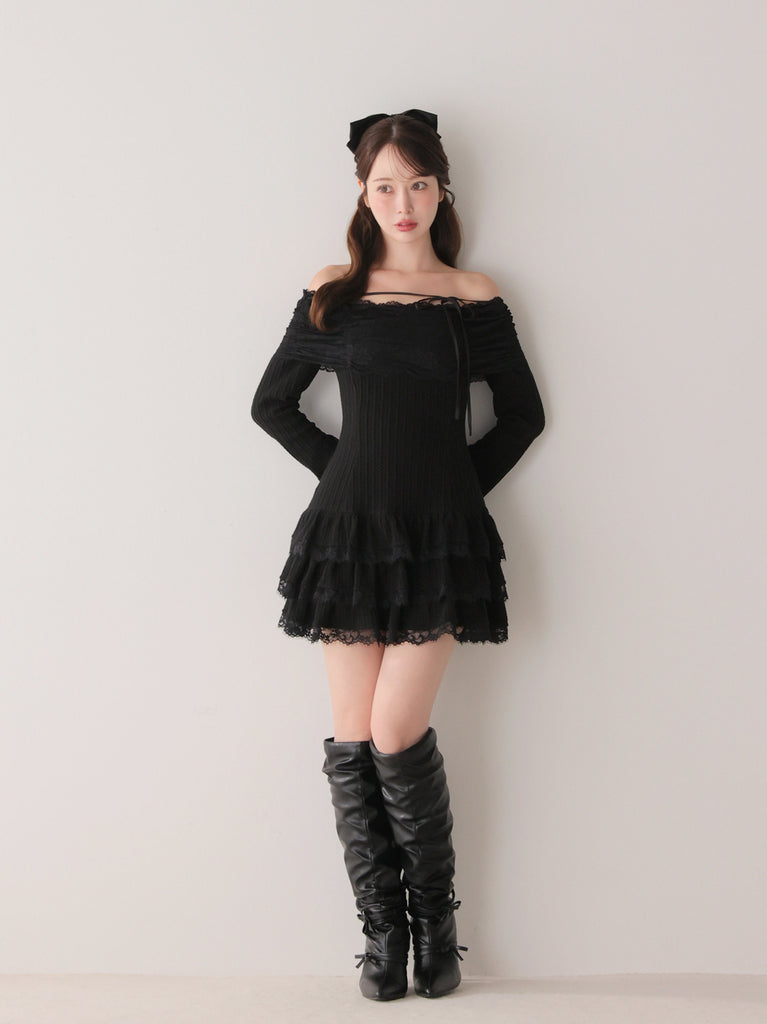 model：162cm　(size：F　color：Black)