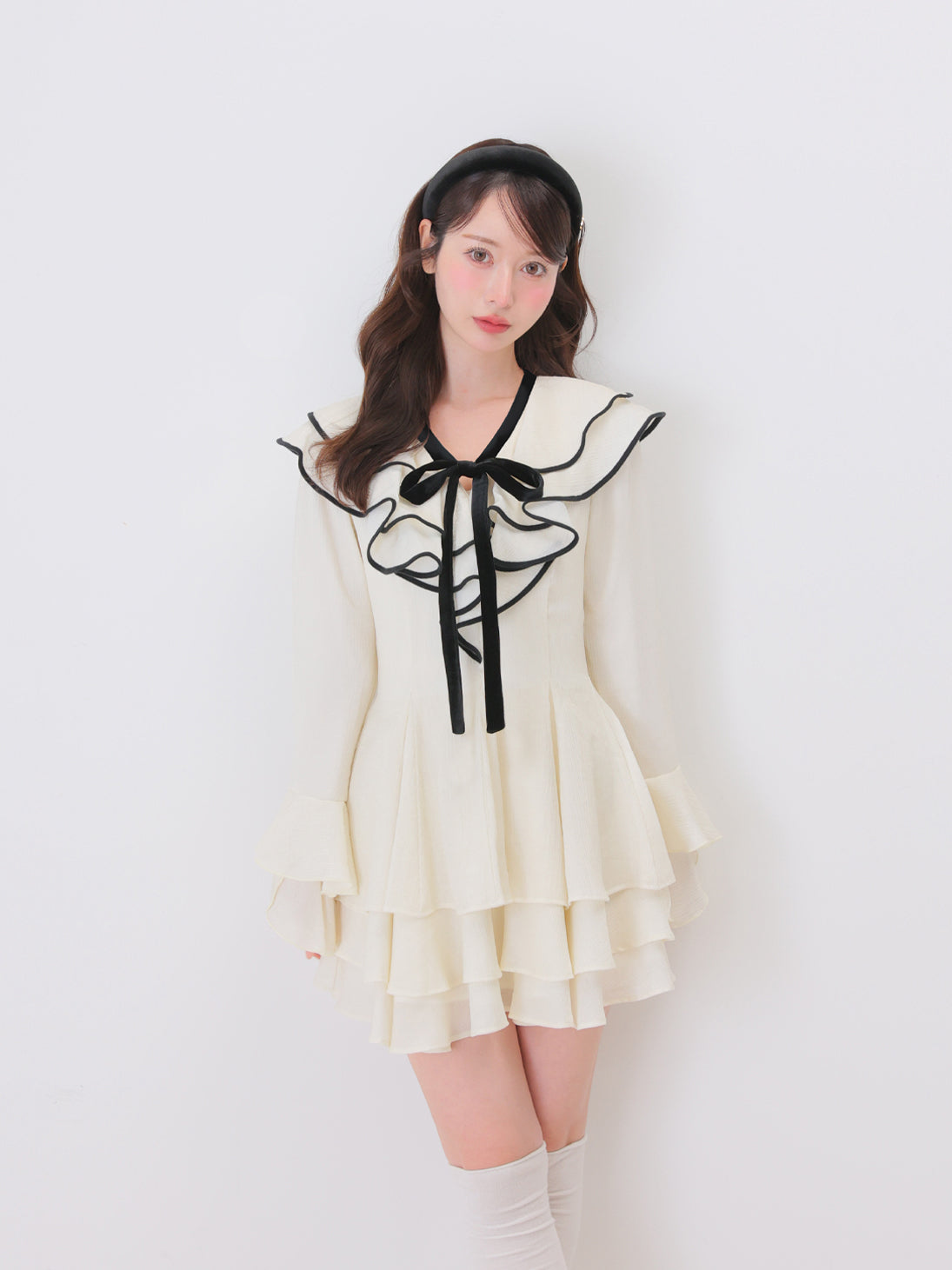 model：162cm　(size：F　color：Ivory)