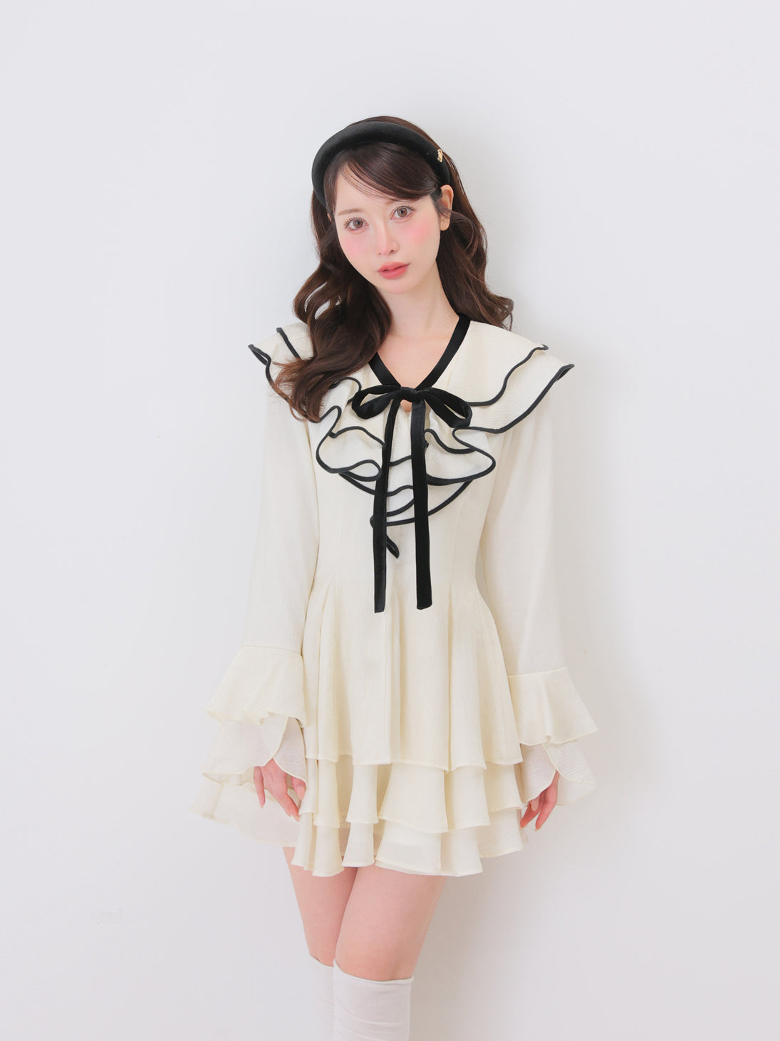 model：162cm　(size：F　color：Ivory)