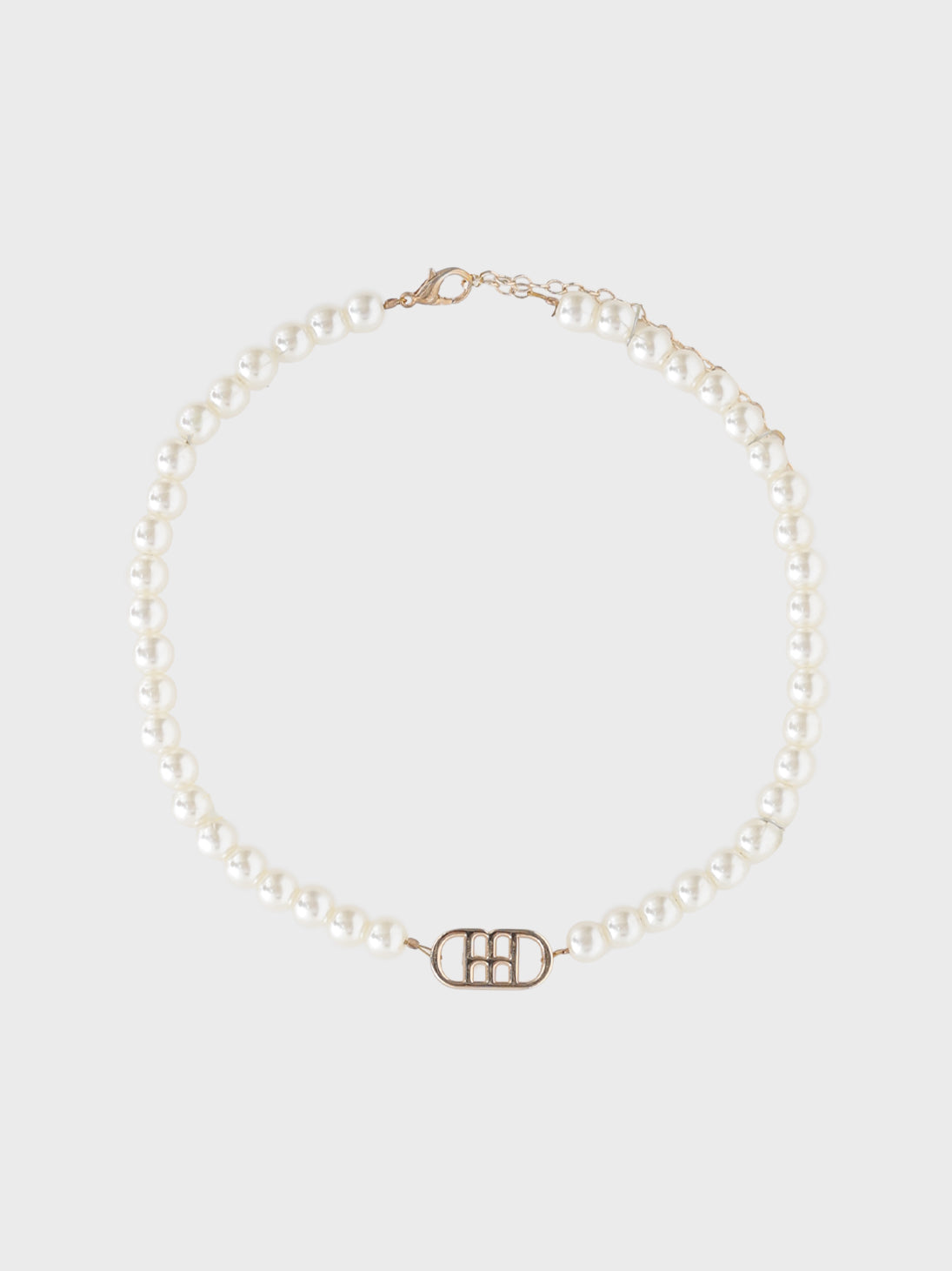 【Pre Order】Logo pearl choker(eme10877)
