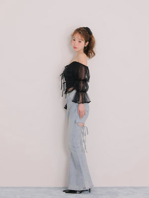 model：162cm　(size：F　color：black)