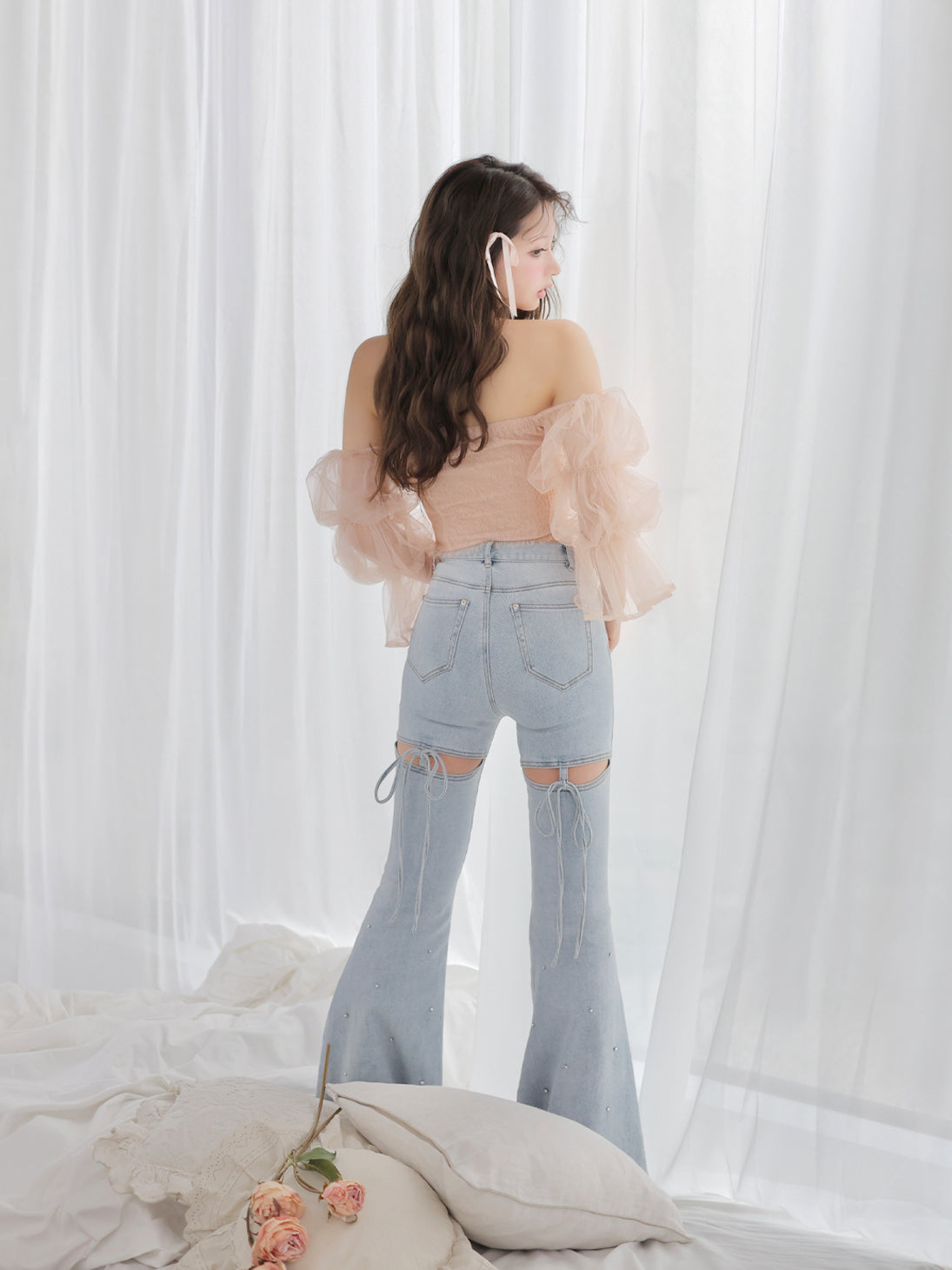 model：160cm　(size：F　color：Pink)