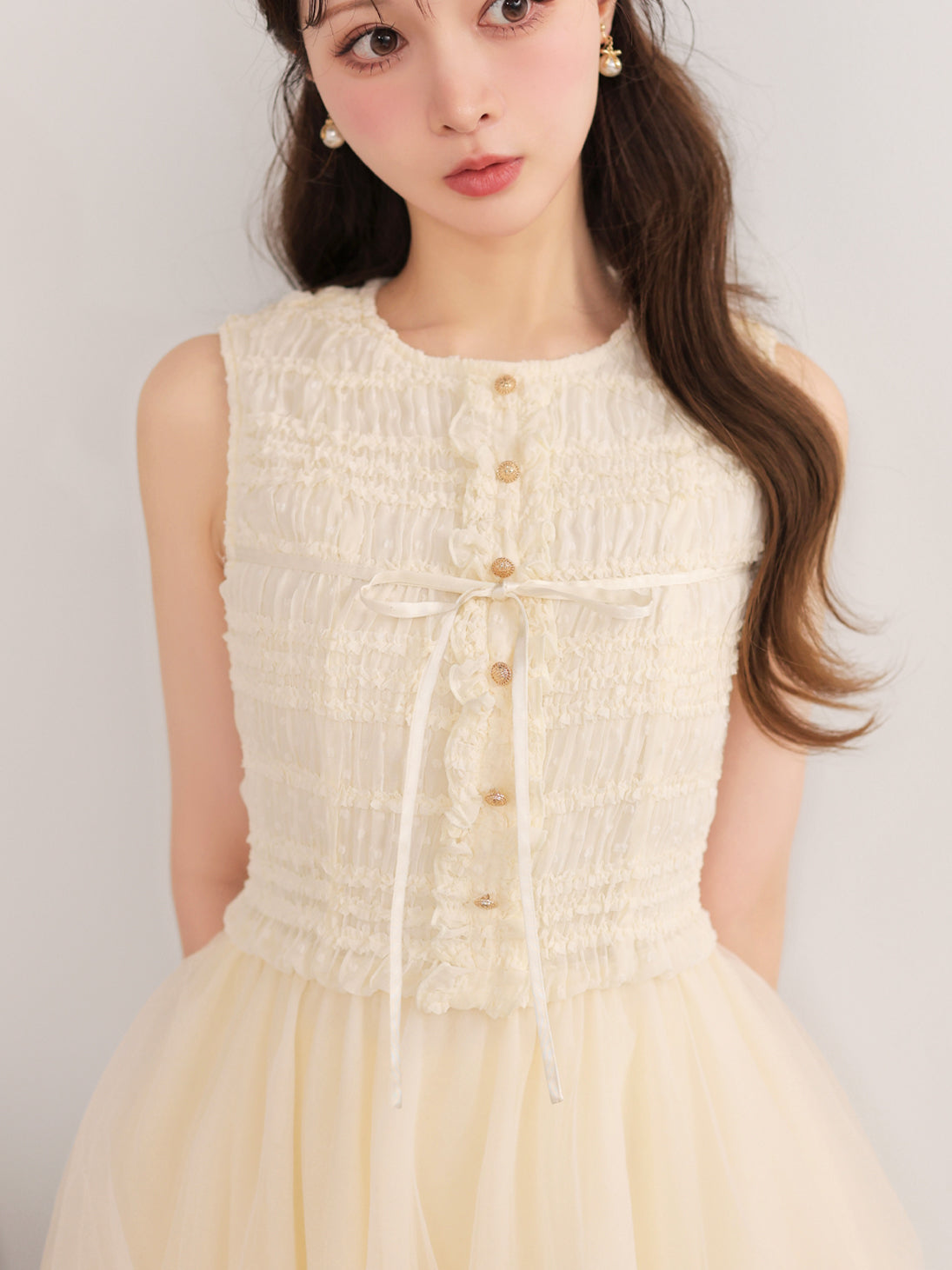 model：160cm　(size：F　color：Ivory)